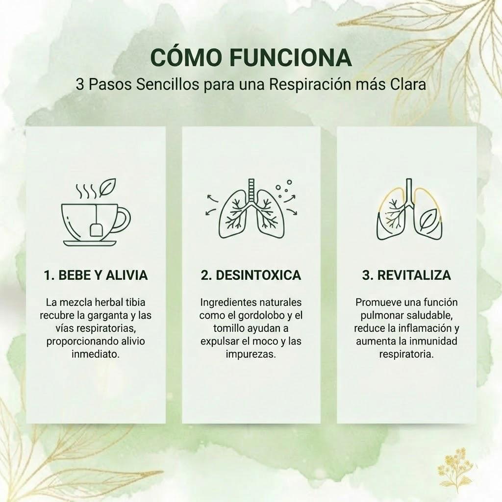 Té Detox para Pulmones Mullein & Co – Sin Cafeína, 15 Bolsitas