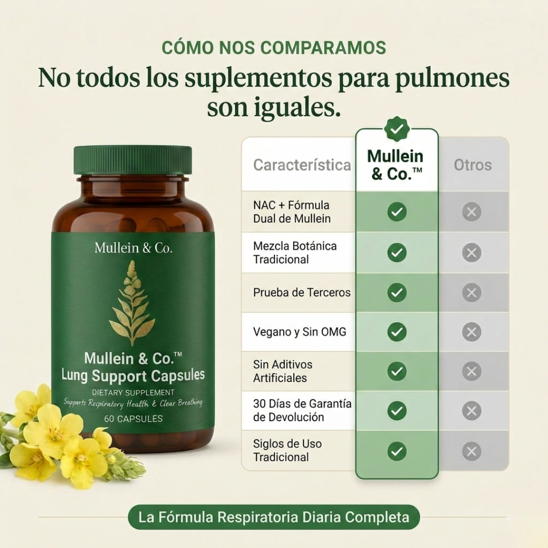 Mullein & Co Fórmula para la claridad de las vías respiratorias pulmonares